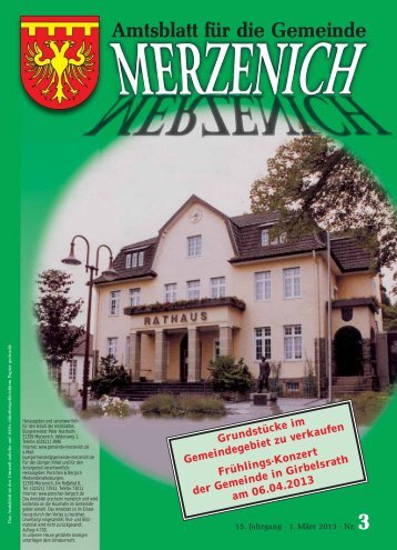 Nr. 03/2013, erschienen am 01.03.2013 - Gemeinde Merzenich