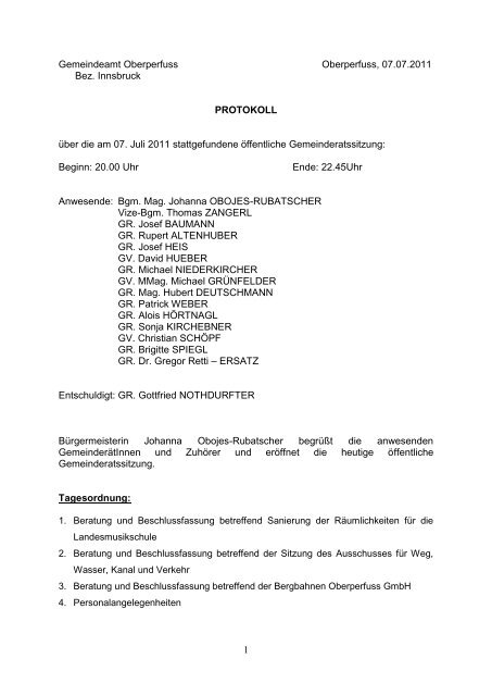 GR-Protokoll 07 07 2011.pdf - Gemeinde Oberperfuss