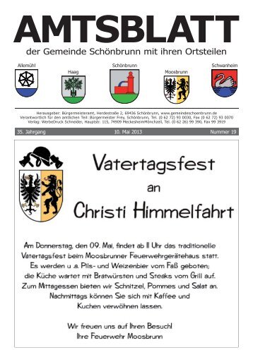 Amtsblatt KW 19 vom 10.05.2013 - Schönbrunn