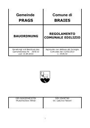 Gemeinde PRAGS Comune di BRAIES BAUORDNUNG ...