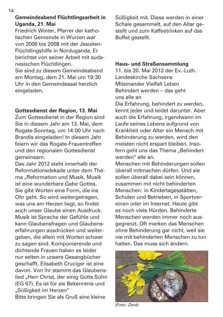 Kirchenblatt April / Mai 2012 Nr. 26 - Gemeinde Machern