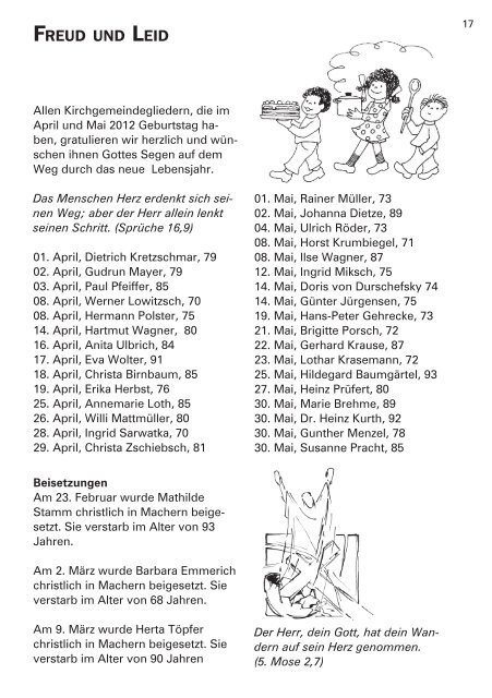 Kirchenblatt April / Mai 2012 Nr. 26 - Gemeinde Machern