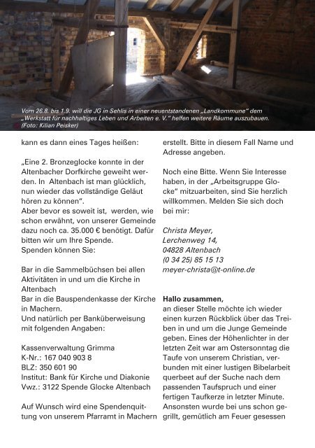 Kirchenblatt Juni / Juli 2012 Nr. 27 - Gemeinde Machern