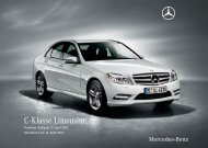 Preisliste Mercedes-Benz C - Klasse Limousinen W204 vom 16.06.2010.
