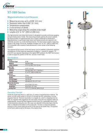 Download Catalog Page - Gems™ Sensors & Controls