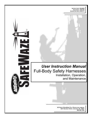 IM 0003 User Instruction Manual Full Body Harness ... - Gemplers