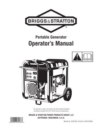 Portable Generator Operator's Manual