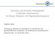 Diversity und Diversity Management in Berliner Unternehmen Im ...