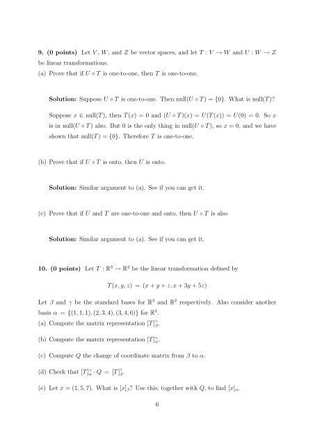 Math 333 - Practice Exam 2 with Some Solutions