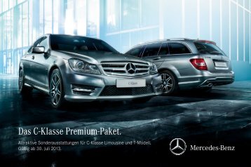 Preisliste Mercedes-Benz C - Klasse Limousinen Premium Paket W204 vom 30.07.2013