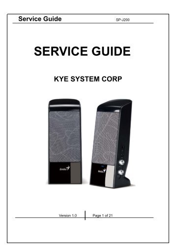 SP-J200 service guide.pdf - Genius