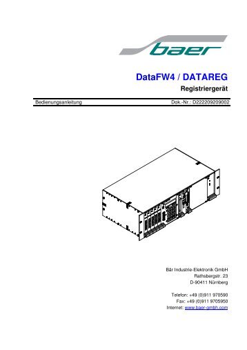 Datafw4 / DATAREG - Baer Gmbh
