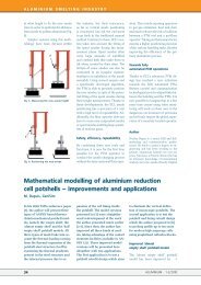 Mathematical modelling of aluminium reduction cell ... - GeniSim