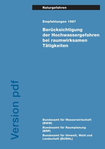 Berücksichtigung der Hochwassergefahren bei ... - BAFU