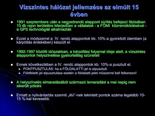 Vízszintes és magassági felsőrendű alappont ... - NymE GEO portál