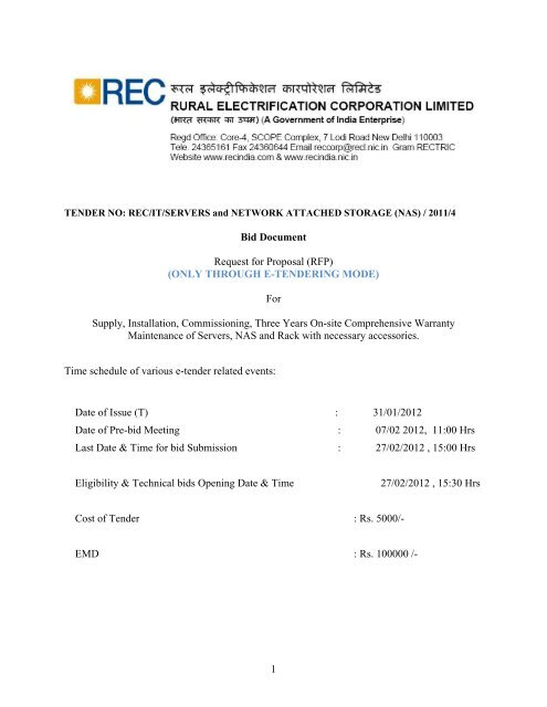 1 Bid Document Request for Proposal (RFP) (ONLY THROUGH E ...