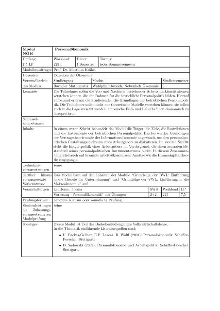 Modulhandbuch - Geographisches Institut der Universität Bonn