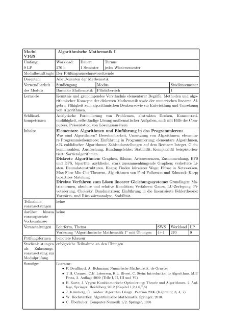 Modulhandbuch - Geographisches Institut der Universität Bonn