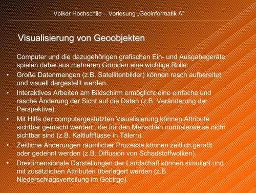 Vorlesung ‚Geoinformatik A—