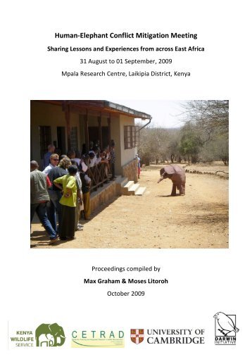 Human‐Elephant Conflict Mitigation Meeting - University of ...