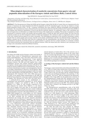 Dewaele et al.pdf - Geologica Belgica