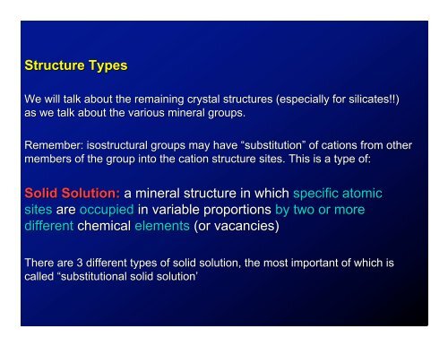 Lecture 10: Crystal Structures and Solid Solutions Read Chpt 2