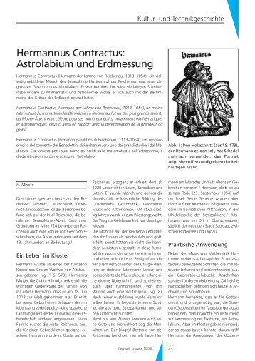 Hermannus Contractus: Astrolabium und Erdmessung - Geomatik ...