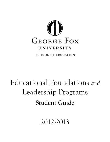 EDFL Student Guide - George Fox University