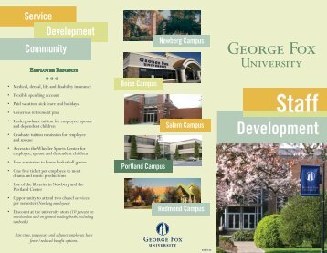 Staff Development Brochure - George Fox University