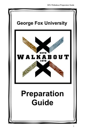 Walkabout Preparation Guide - George Fox University