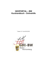 GEOPORTAL – BW Kurzhandbuch - Geoportal Baden-Württemberg