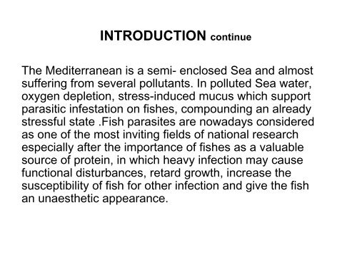 Parasites of mullets from two different waters