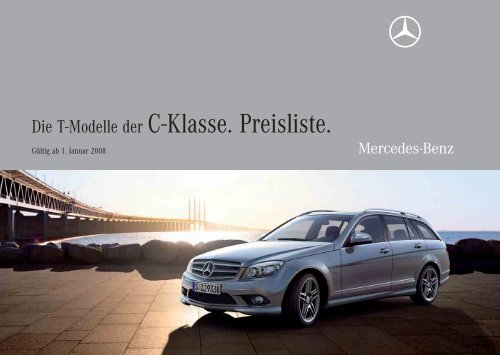 Preisliste Mercedes Benz C Klasse T Modell S204 Vom 01 01 2008