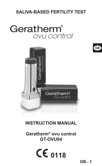 user manual Geratherm ovu control