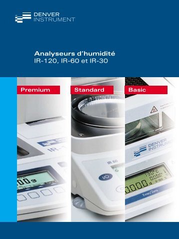 Analyseurs d'humidité IR-120, IR-60 et IR-30 - Gerber OUTLOOK