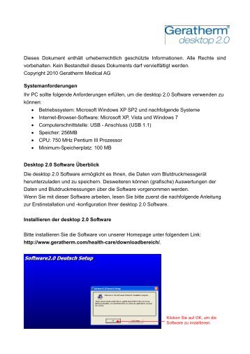 desktop 2.0 Software Anwendungshinweise - Geratherm