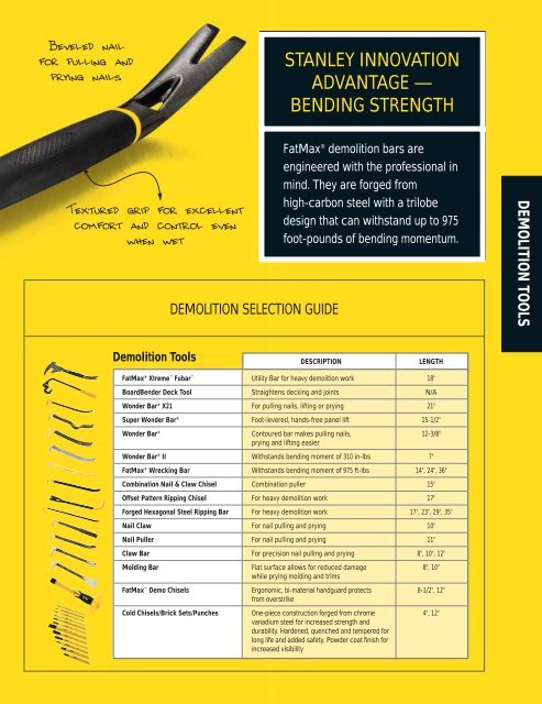 Stanley Hand Tools Catalog MKT0905_031 - stagecraft fundamentals