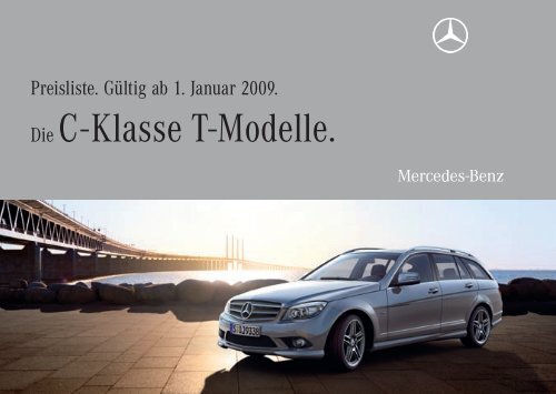 Preisliste Mercedes-Benz C-Klasse T-Modell S204 vom 01.01.2009.