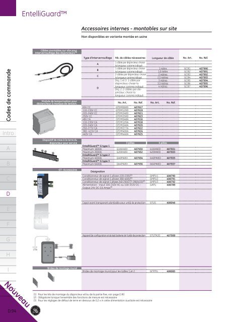 Catalogue Général - G E Power Controls