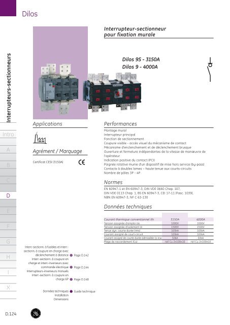 Catalogue Général - G E Power Controls