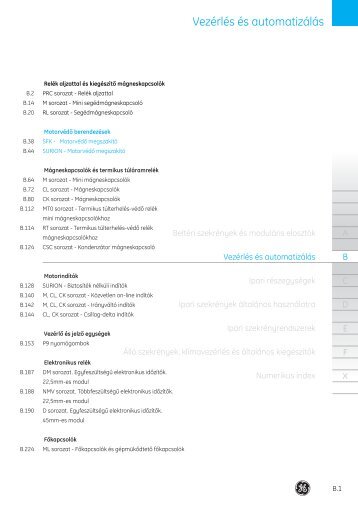 PDF Motorvédő berendezések - G E Power Controls