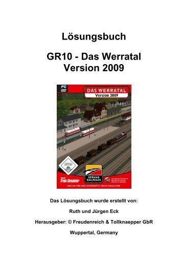 Lösungsbuch GR10 - Das Werratal Version 2009 - German Railroads