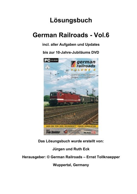 Lösungsbuch German Railroads - Vol.6