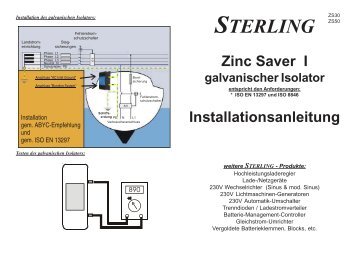 Galvanische Isolatoren - Sterling Power Products