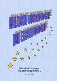 Biblische Kosmologie und Eschatologie Band 2 - Gerhard Kringe