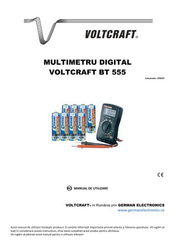 MULTIMETRU DIGITAL VOLTCRAFT BT 555 - German Electronics