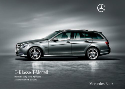 Preisliste Mercedes-Benz C-Klasse T-Modell S204 vom 16.07.2010.