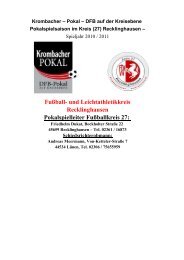 Krombacher Pokal Auslosung - Sportfreunde Germania Datteln ...