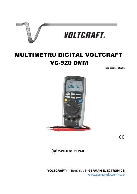 multimetru digital voltcraft vc-920 dmm - German Electronics SRL