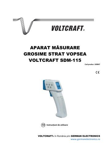 aparat măsurare grosime strat vopsea voltcraft sdm-115 - German ...